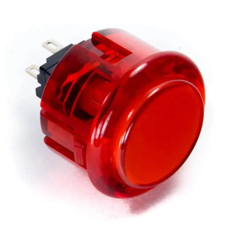 Seimitsu PS-14-K 30 mm Snap-in Button - Clear Red