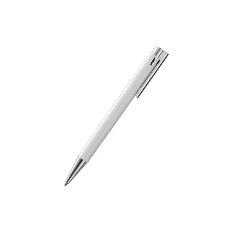 Lamy LY204M+W Logo M+ Ballpoint Pen - White