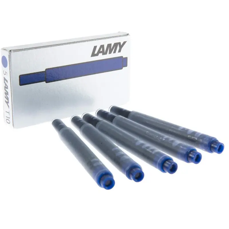 LAMY T10 Fountain Pen Ink Cartridges 5 Pack - Blue/Black