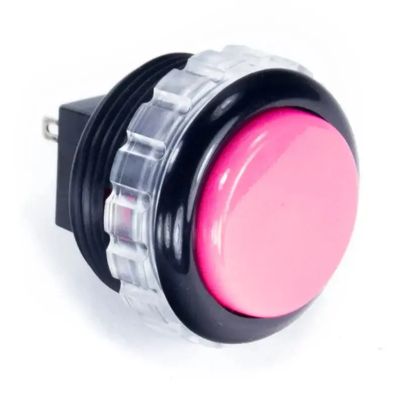 Seimitsu PS-14-GN 30 mm Screw-in Button - Black & Pink