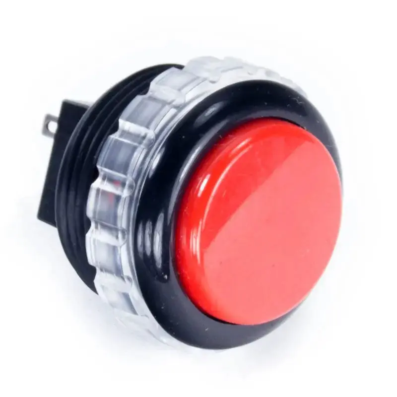 Seimitsu PS-14-GN 30 mm Screw-in Button - Black & Red