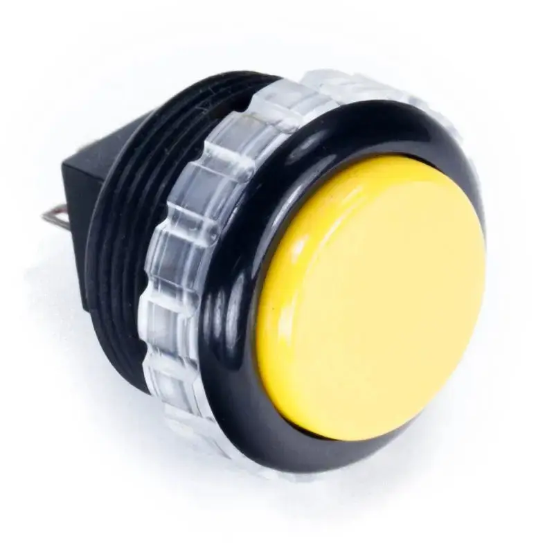 Seimitsu PS-14-GN 30 mm Screw-in Button - Black & Yellow