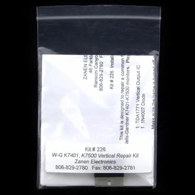 W-G K7401and K7500 Vertical Repair Kit by Zanen