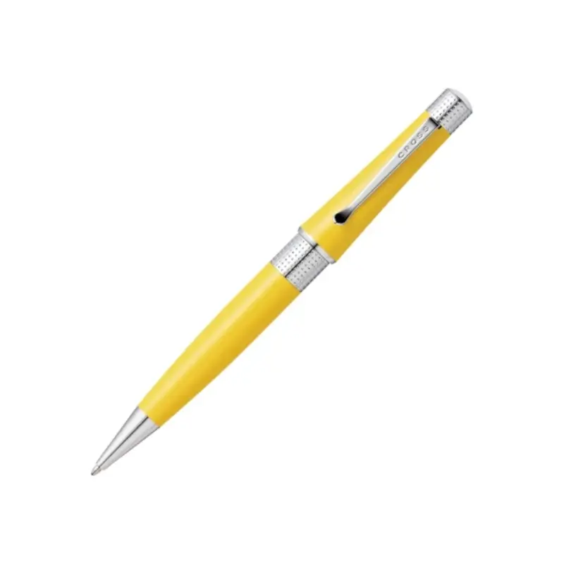 Cross Beverly Ballpoint Pen Sunrise Yellow Chrome Trim - AT0492-20