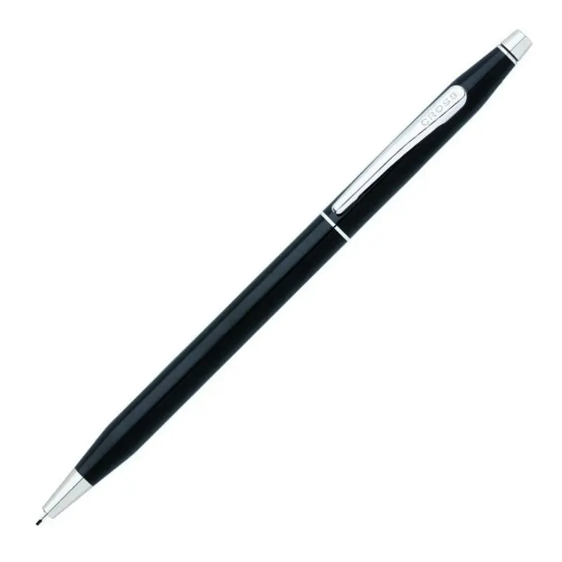 Cross Century Classic Pencil Black Lacquer Chrome Trim - AT0082-77