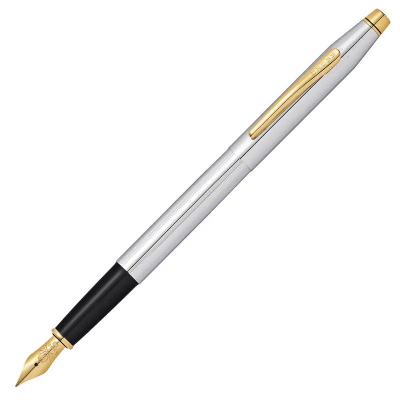 Cross Classic Century Fountain Pen Medalist Chrome and Gold - AT0086-109MF