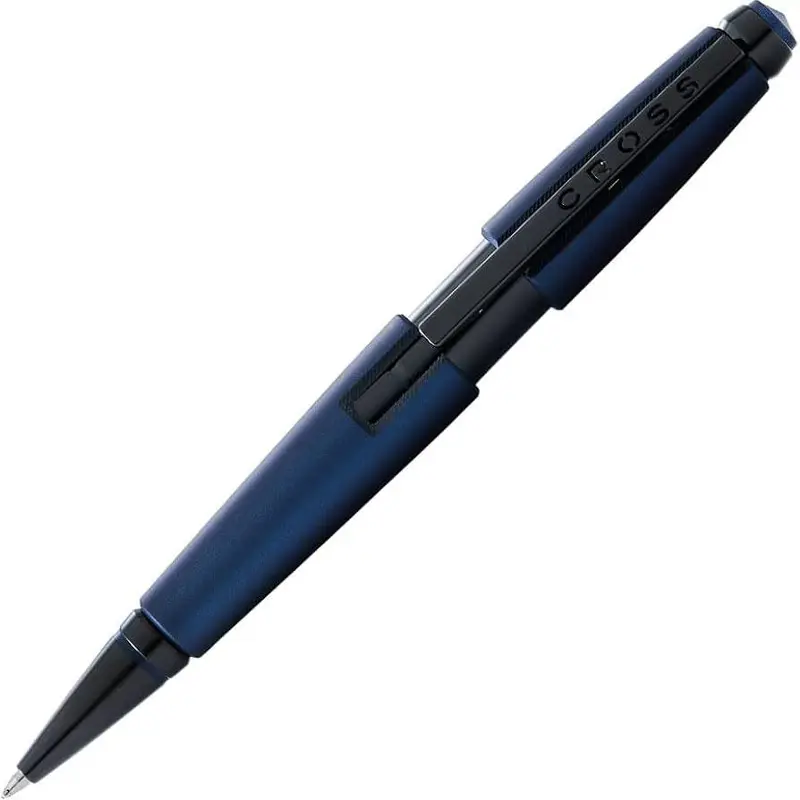Cross Edge Metallic Blue Rollerball Pen - AT0555-12