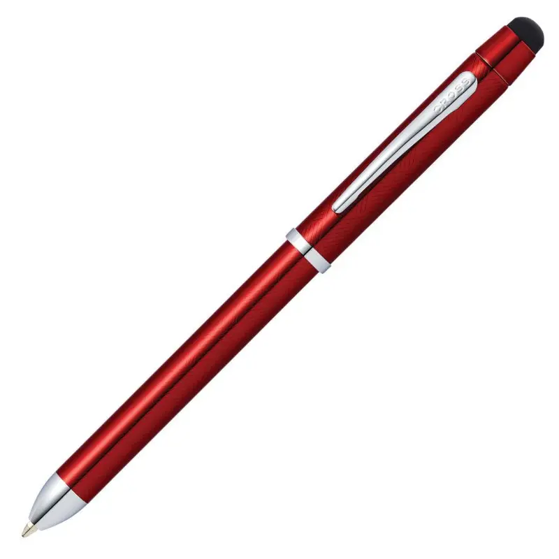 Cross Tech3+ Multipen Translucent Red Chrome Trim - AT0090-13