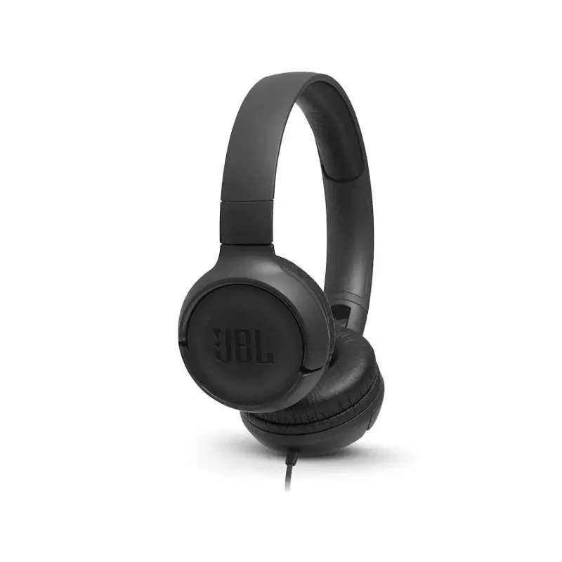 JBL Tune 500 Wired On-Ear Headphones- Black