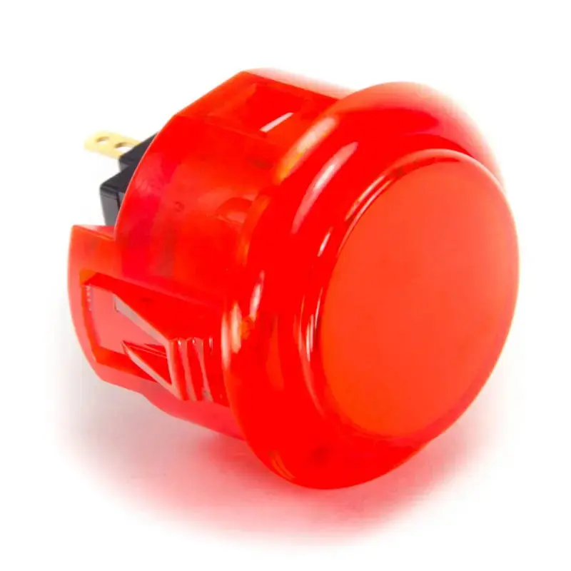Sanwa OBSC-30 Snap-in Button - Clear Red