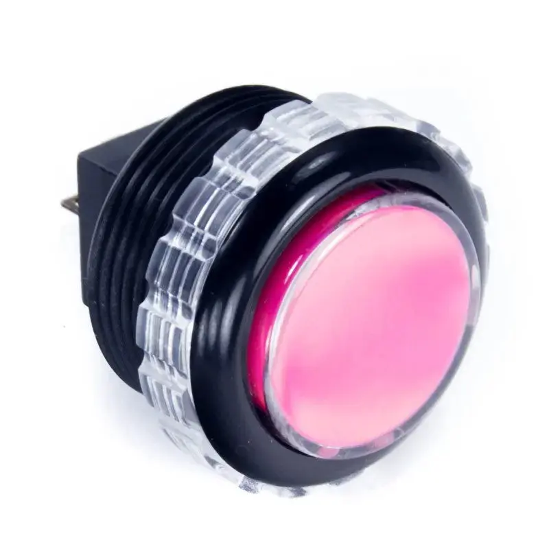 Seimitsu PS-14-GN-C 30 mm Screw-in Button - Black & Pink