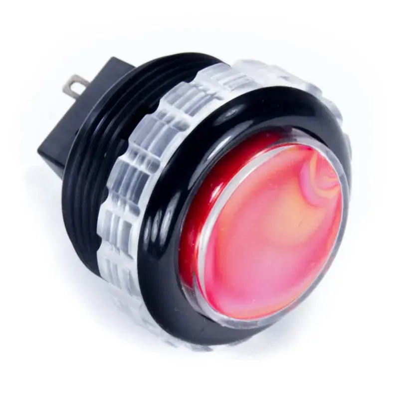 Seimitsu PS-14-GN-C 30 mm Screw-in Button - Black & Red