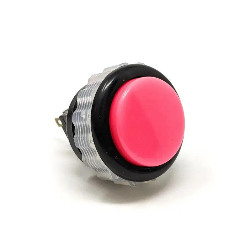 Seimitsu PS-14-DN 24 mm Screw-in Button - Black & Pink